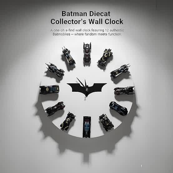 BATMAN / HOTWHEELS WALL CLOCK